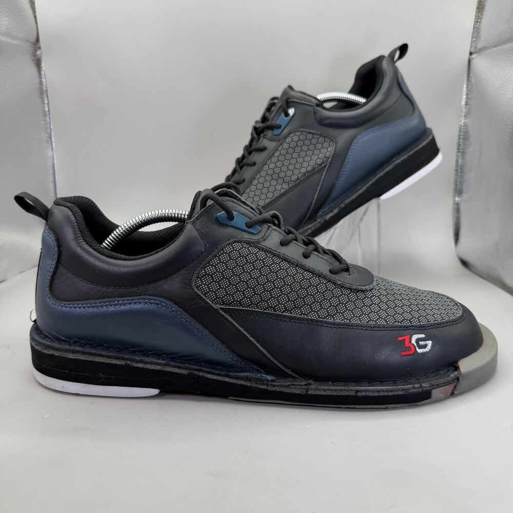 3G Tour HP Bowling Shoes Mens 11 Black Gray Blue Performance Slide Sole Pair